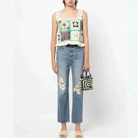 NWT Sea New York Granny Gracie Crochet Tank Top Ivory M - Picture 5 of 9